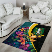 British Virgin Islands Tropical Area Rug Curve Style