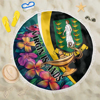 British Virgin Islands Tropical Beach Blanket Curve Style