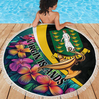 British Virgin Islands Tropical Beach Blanket Curve Style