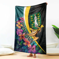 British Virgin Islands Tropical Blanket Curve Style