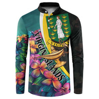 Personalised British Virgin Islands Tropical Button Sweatshirt Curve Style