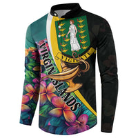 Personalised British Virgin Islands Tropical Button Sweatshirt Curve Style