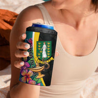 Personalised British Virgin Islands Tropical 4 in 1 Can Cooler Tumbler Curve Style