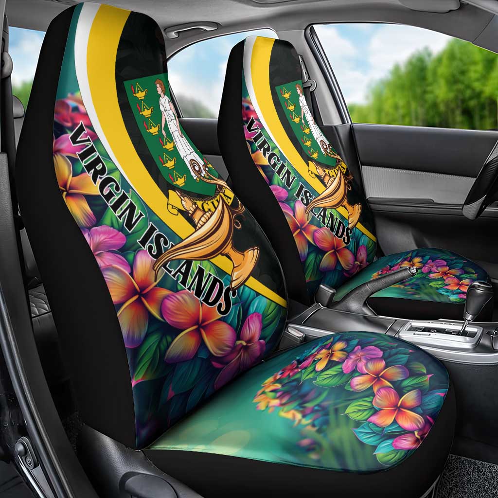 British Virgin Islands Tropical Car Seat Cover Curve Style