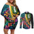 Personalised British Virgin Islands Tropical Couples Matching Off Shoulder Short Dress and Long Sleeve Button Shirt Curve Style