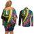 Personalised British Virgin Islands Tropical Couples Matching Off Shoulder Short Dress and Long Sleeve Button Shirt Curve Style