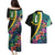 Personalised British Virgin Islands Tropical Couples Matching Puletasi and Hawaiian Shirt Curve Style