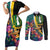 Personalised British Virgin Islands Tropical Couples Matching Short Sleeve Bodycon Dress and Long Sleeve Button Shirt Curve Style