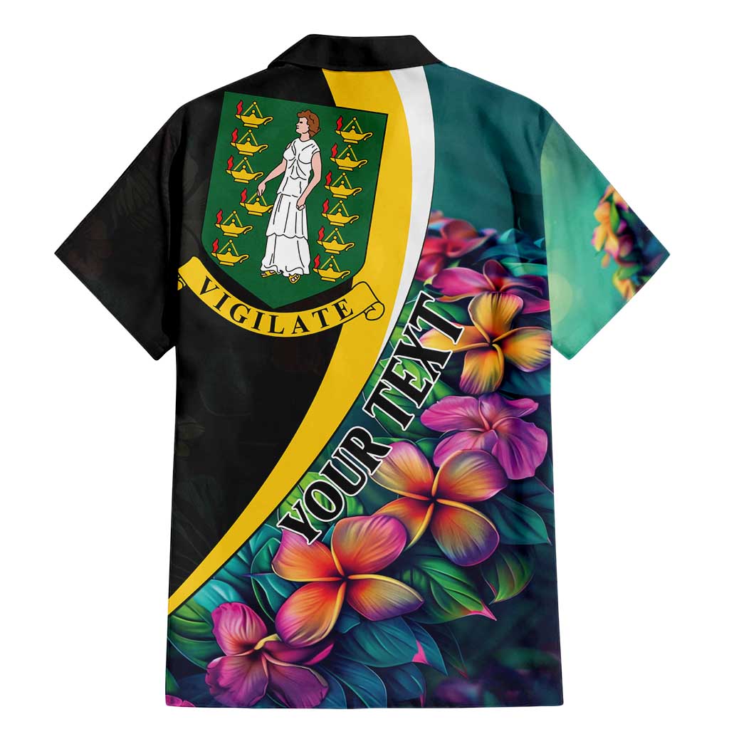 Personalised British Virgin Islands Tropical Family Matching Mermaid Dress and Hawaiian Shirt Curve Style