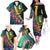 Personalised British Virgin Islands Tropical Family Matching Off The Shoulder Long Sleeve Dress and Hawaiian Shirt Curve Style