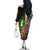 Personalised British Virgin Islands Tropical Family Matching Off The Shoulder Long Sleeve Dress and Hawaiian Shirt Curve Style