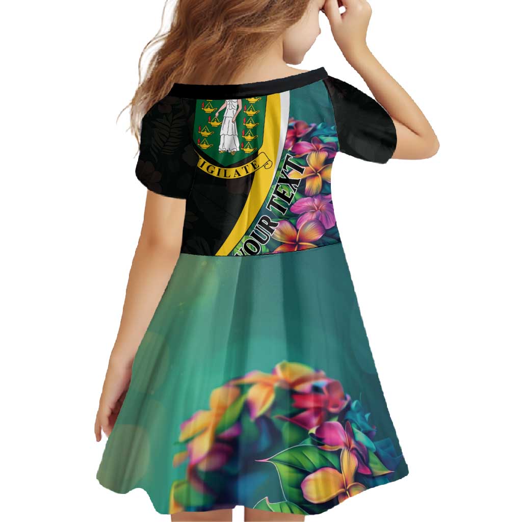 Personalised British Virgin Islands Tropical Family Matching Off Shoulder Maxi Dress and Hawaiian Shirt Curve Style