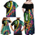 Personalised British Virgin Islands Tropical Family Matching Off Shoulder Maxi Dress and Hawaiian Shirt Curve Style