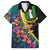 Personalised British Virgin Islands Tropical Family Matching Off Shoulder Short Dress and Hawaiian Shirt Curve Style
