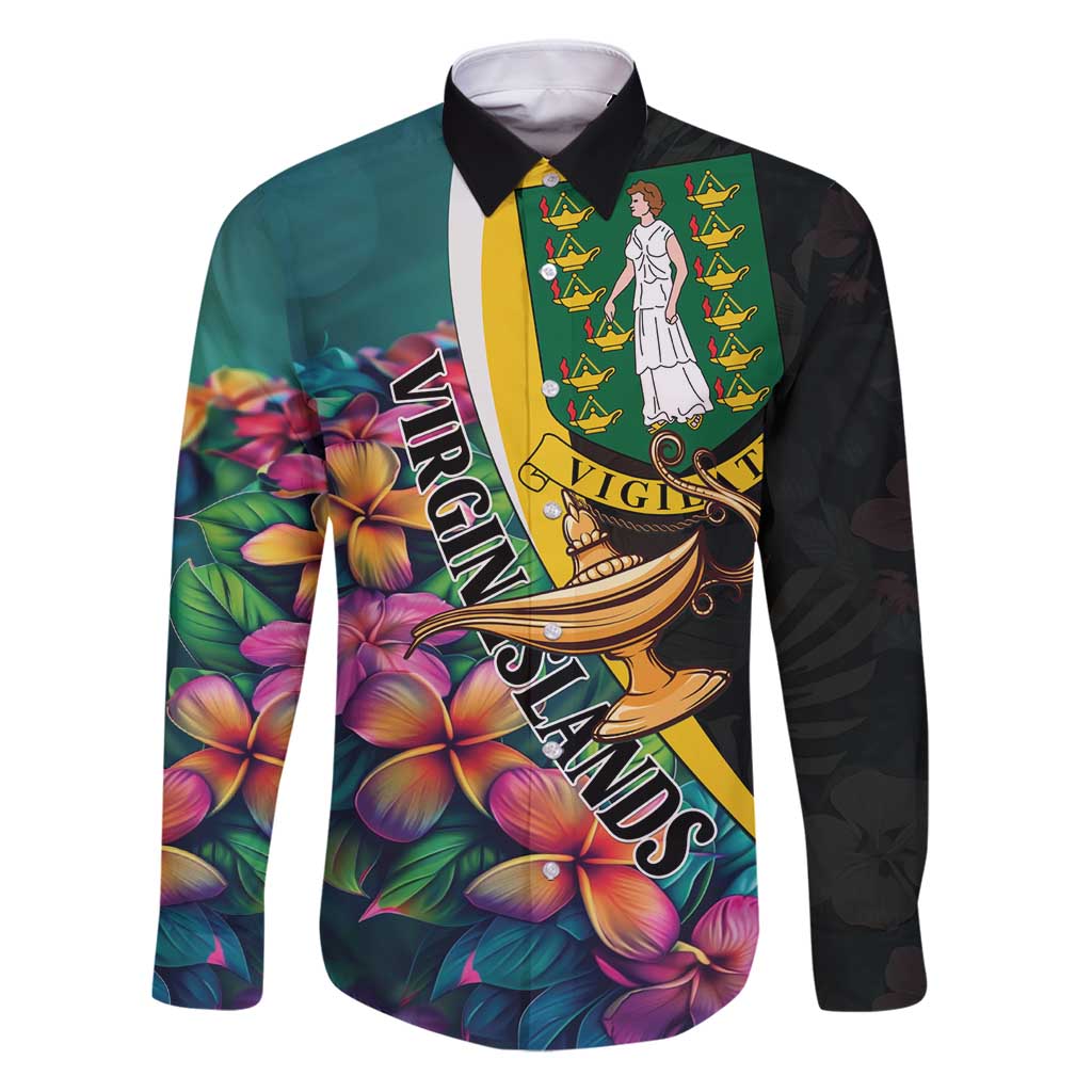 Personalised British Virgin Islands Tropical Family Matching Puletasi and Hawaiian Shirt Curve Style