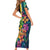 Personalised British Virgin Islands Tropical Family Matching Short Sleeve Bodycon Dress and Hawaiian Shirt Curve Style