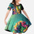 Personalised British Virgin Islands Tropical Family Matching Tank Maxi Dress and Hawaiian Shirt Curve Style