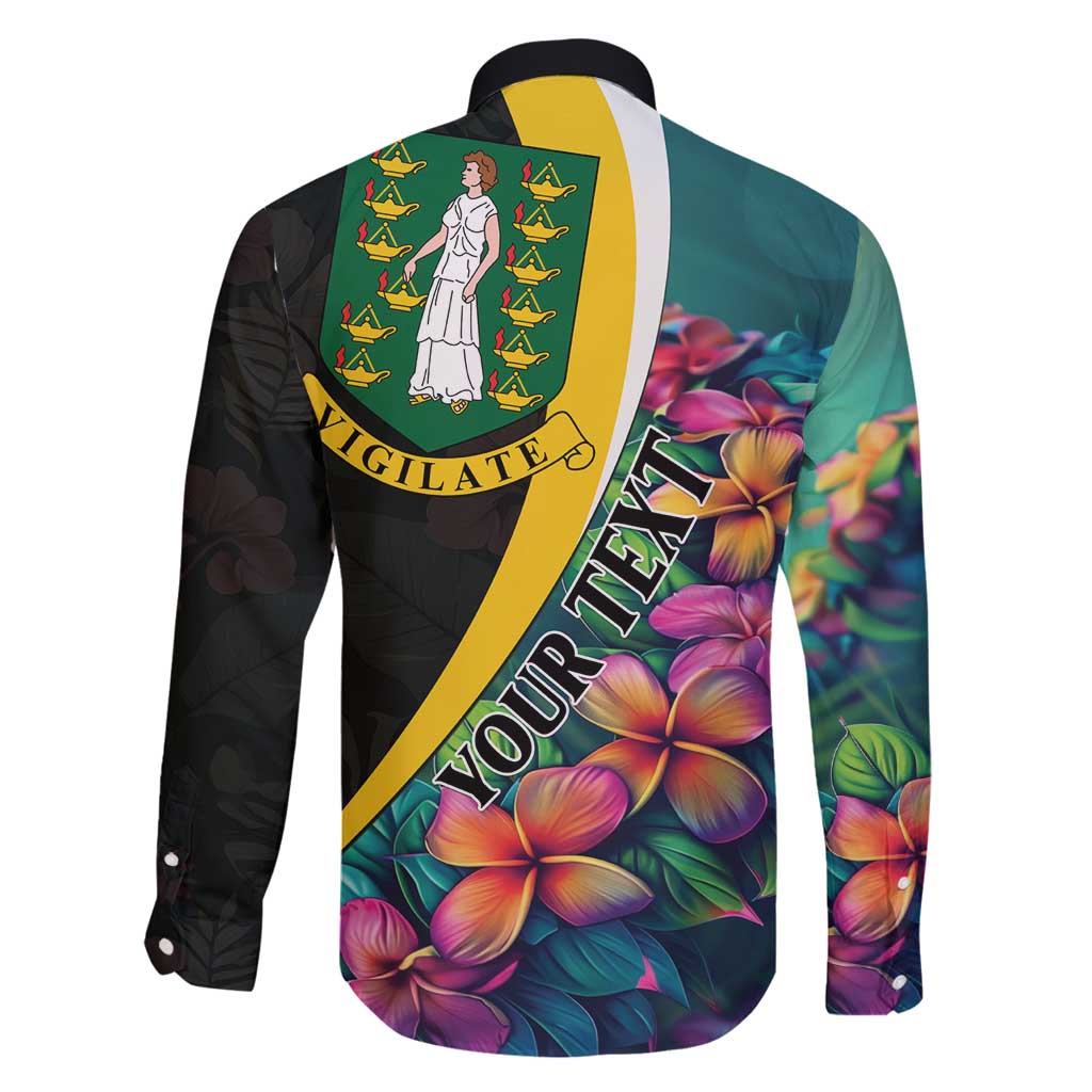 Personalised British Virgin Islands Tropical Family Matching Tank Maxi Dress and Hawaiian Shirt Curve Style