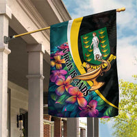 British Virgin Islands Tropical Garden Flag Curve Style