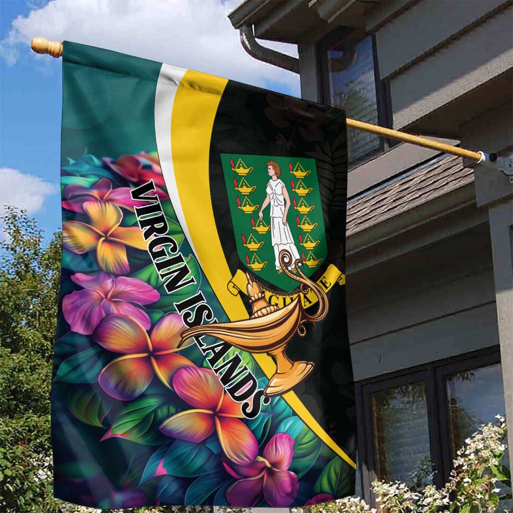 British Virgin Islands Tropical Garden Flag Curve Style