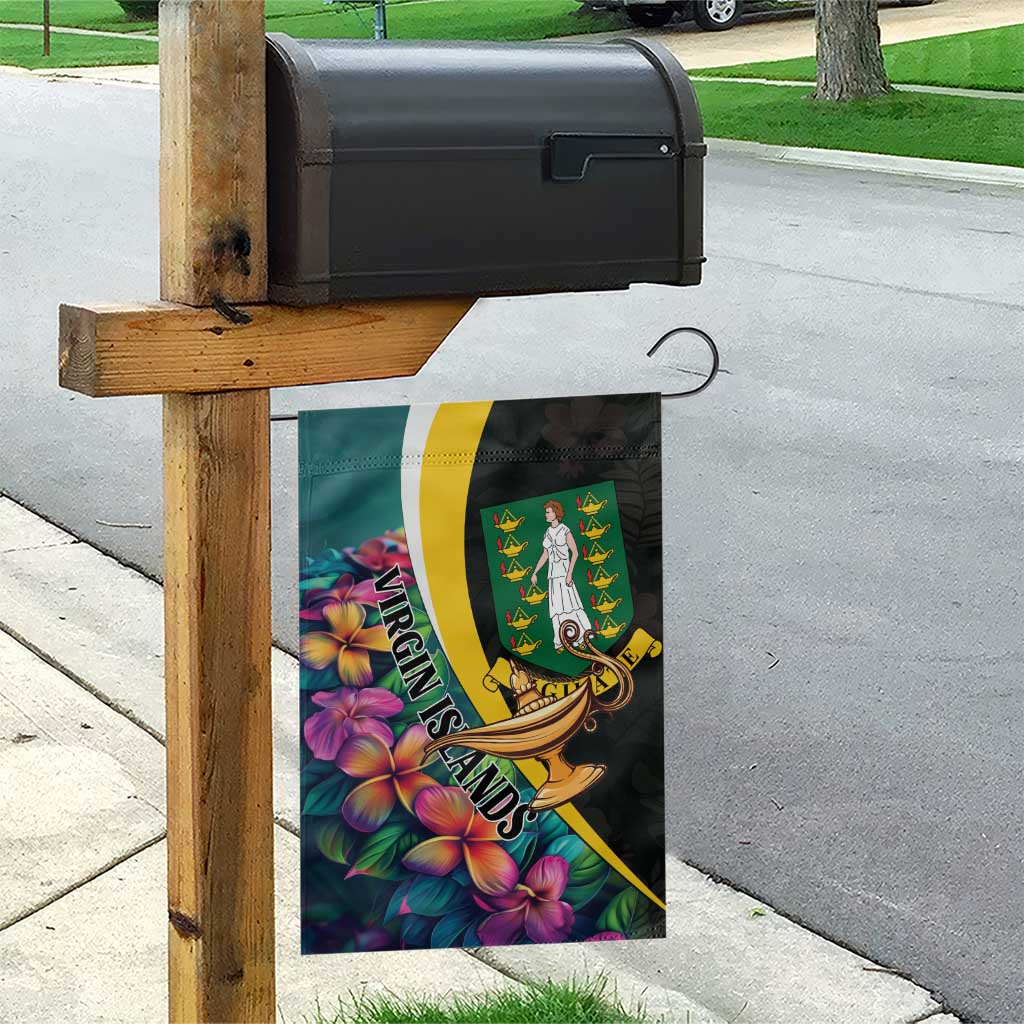 British Virgin Islands Tropical Garden Flag Curve Style