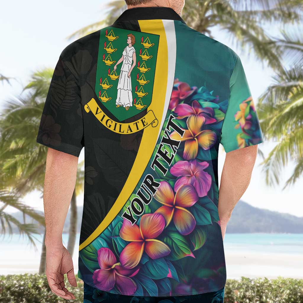 Personalised British Virgin Islands Tropical Hawaiian Shirt Curve Style