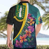Personalised British Virgin Islands Tropical Hawaiian Shirt Curve Style