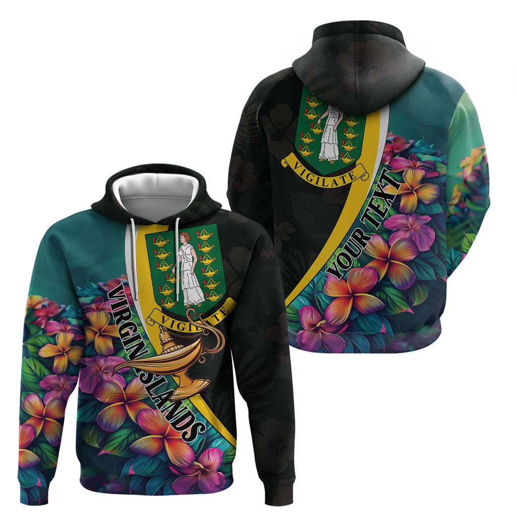 Personalised British Virgin Islands Tropical Hoodie Curve Style