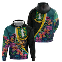 Personalised British Virgin Islands Tropical Hoodie Curve Style