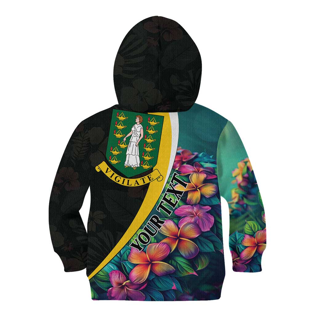 Personalised British Virgin Islands Tropical Kid Hoodie Curve Style
