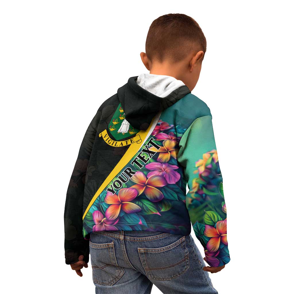 Personalised British Virgin Islands Tropical Kid Hoodie Curve Style