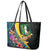 British Virgin Islands Tropical Leather Tote Bag Curve Style