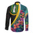 Personalised British Virgin Islands Tropical Long Sleeve Button Shirt Curve Style