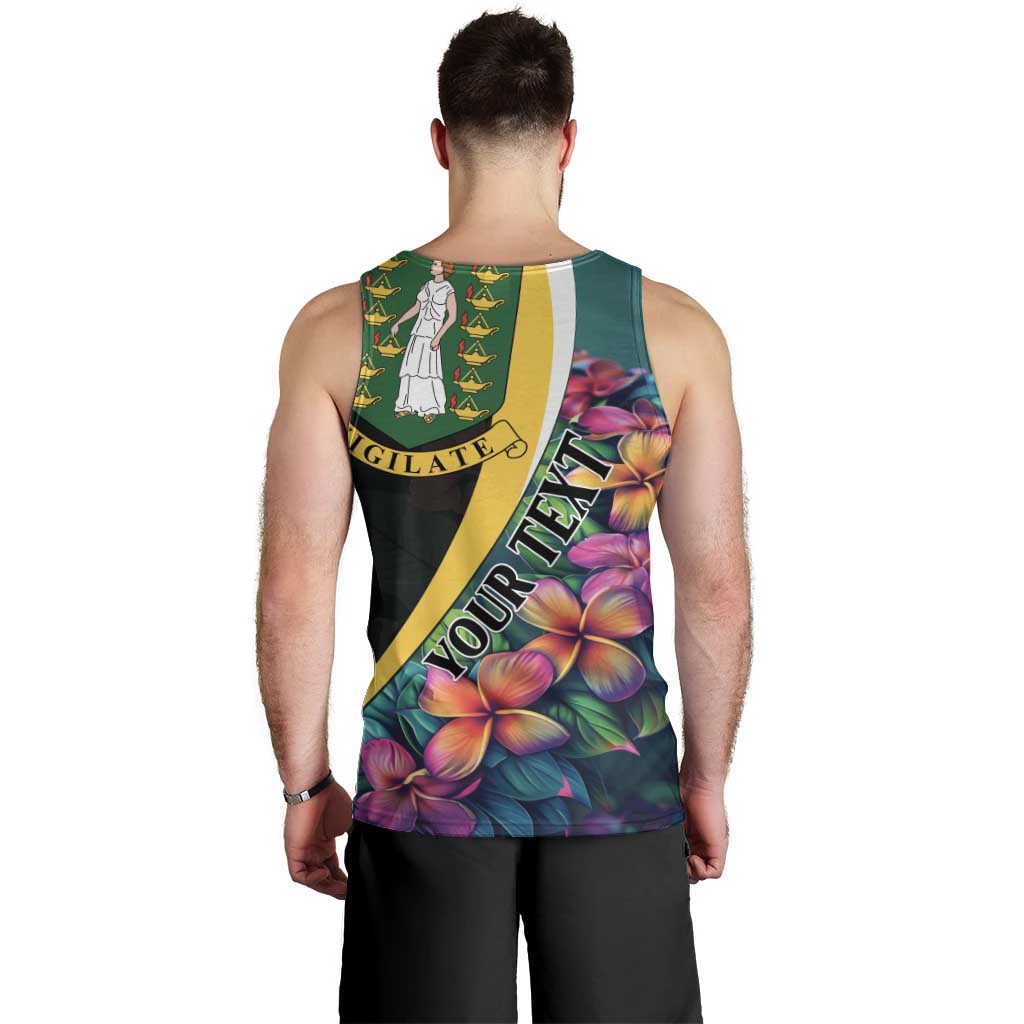 Personalised British Virgin Islands Tropical Men Tank Top Curve Style