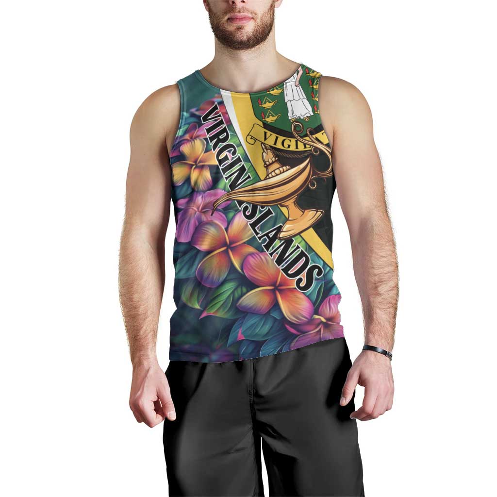 Personalised British Virgin Islands Tropical Men Tank Top Curve Style