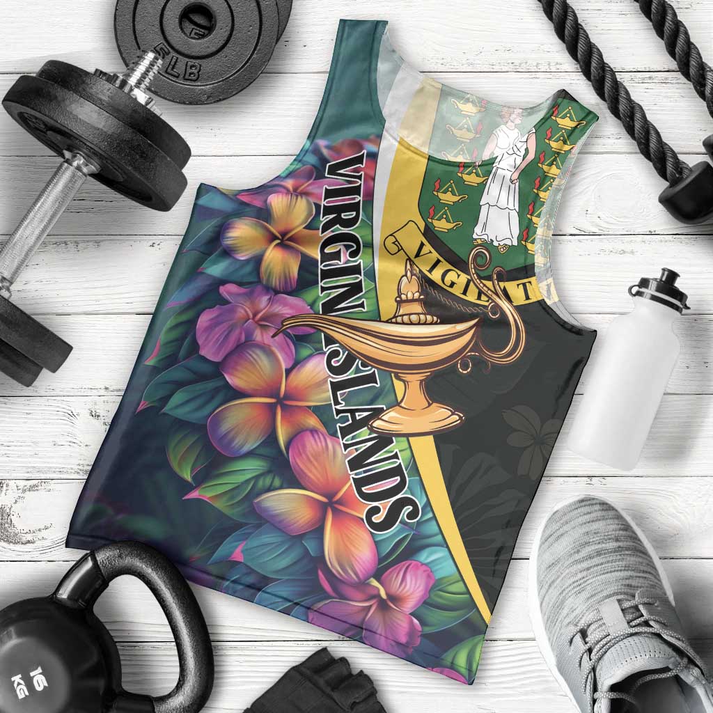 Personalised British Virgin Islands Tropical Men Tank Top Curve Style
