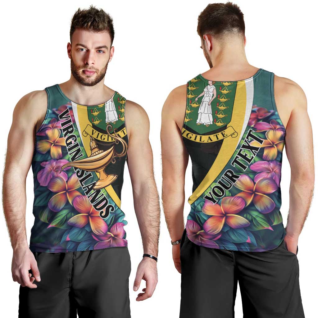 Personalised British Virgin Islands Tropical Men Tank Top Curve Style