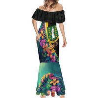 Personalised British Virgin Islands Tropical Mermaid Dress Curve Style