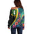 Personalised British Virgin Islands Tropical Off Shoulder Sweater Curve Style