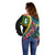 Personalised British Virgin Islands Tropical Off Shoulder Sweater Curve Style