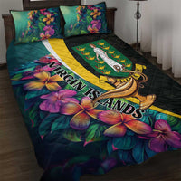 British Virgin Islands Tropical Quilt Bed Set Curve Style