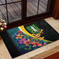 British Virgin Islands Tropical Rubber Doormat Curve Style
