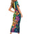 Personalised British Virgin Islands Tropical Short Sleeve Bodycon Dress Curve Style
