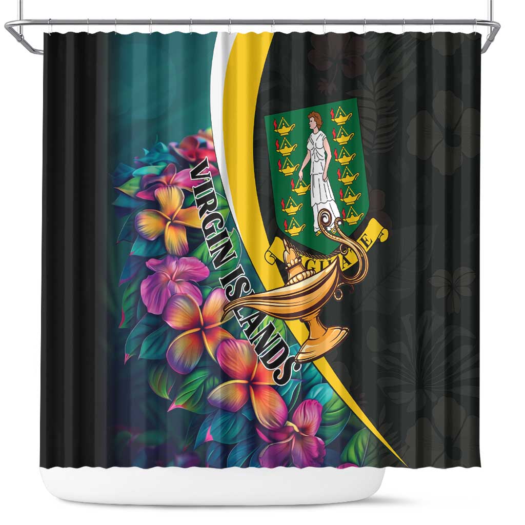British Virgin Islands Tropical Shower Curtain Curve Style