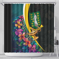 British Virgin Islands Tropical Shower Curtain Curve Style