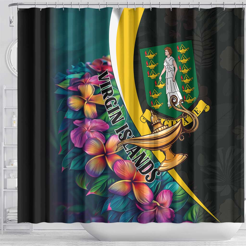 British Virgin Islands Tropical Shower Curtain Curve Style