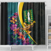 British Virgin Islands Tropical Shower Curtain Curve Style