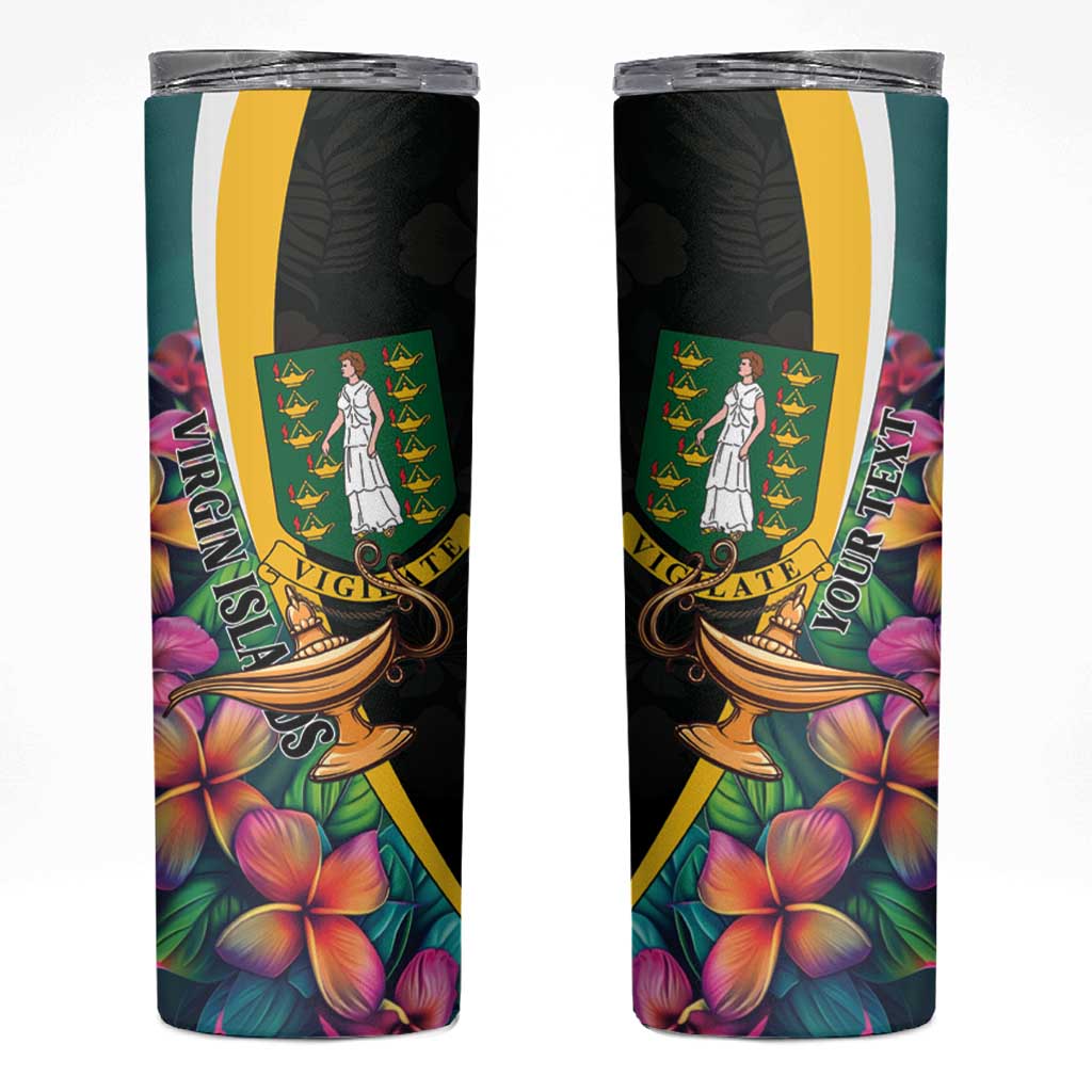 Personalised British Virgin Islands Tropical Skinny Tumbler Curve Style