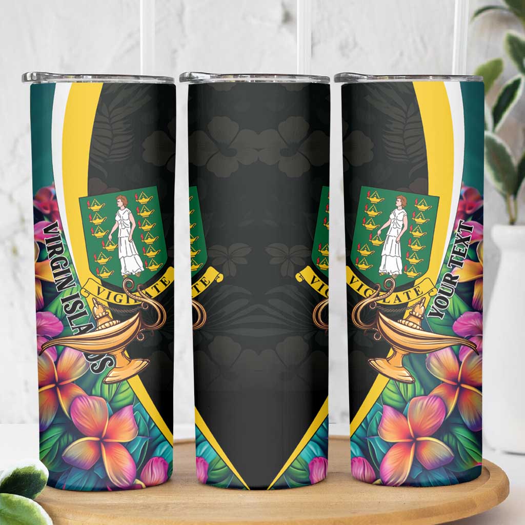 Personalised British Virgin Islands Tropical Skinny Tumbler Curve Style