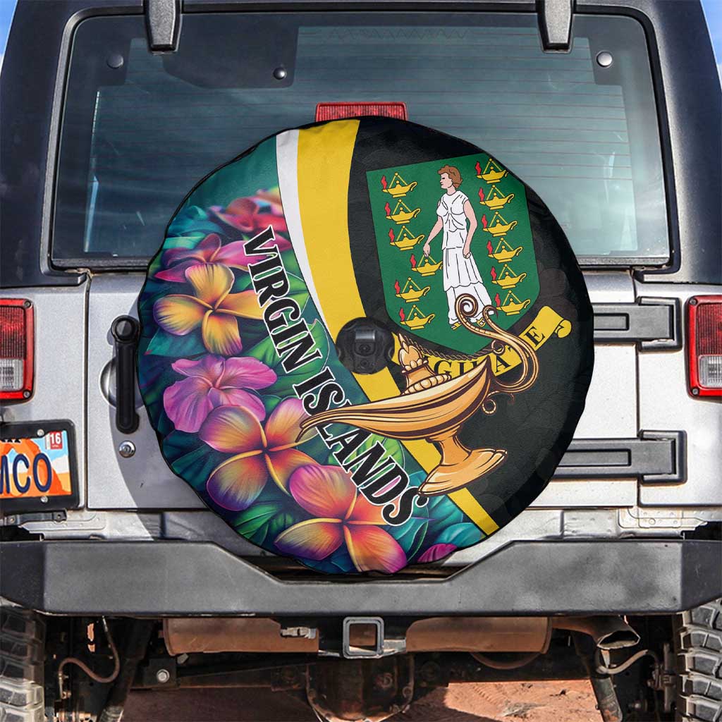 British Virgin Islands Tropical Spare Tire Cover Curve Style